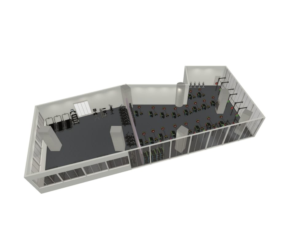 An equipment specification rendering for an Equipt facility design.