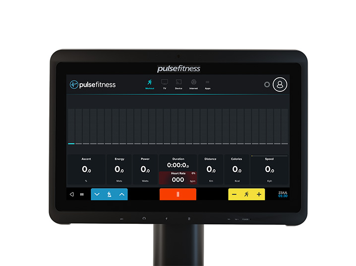 [PLS-CRD-TREAD-002] Pulse Classic Treadmill with 7" Tactile Key Console in Sand Black (220V) 22.5kph