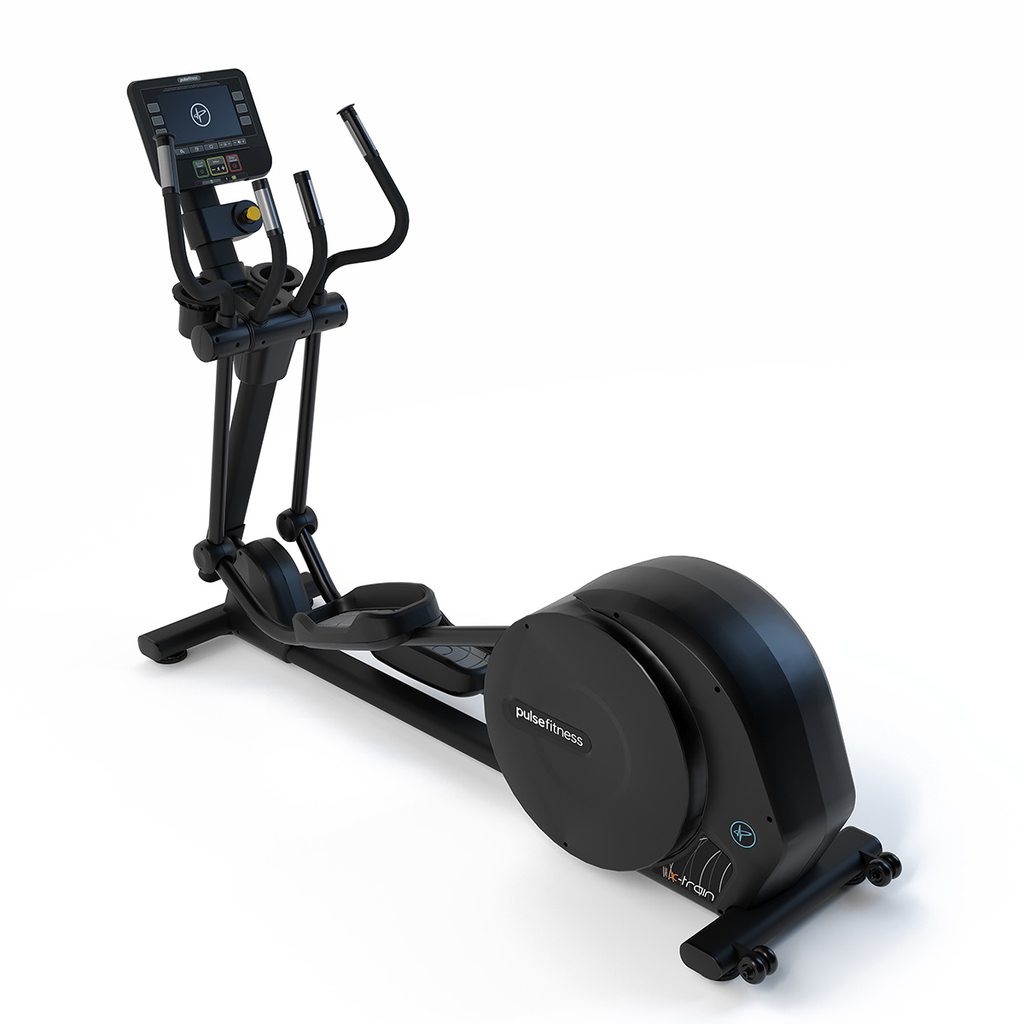 [PLS-CRD-ELLIP-004] Pulse Club Line Inclusive Elliptical Cross-Trainer IFI with 10.1" Tactile Key Console Fixed Stride in Sand Black