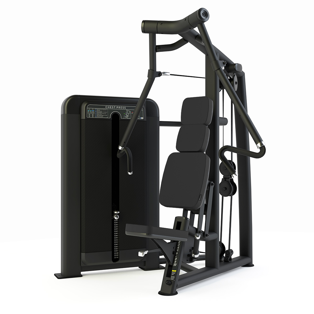 [PLS-STR-CHPRS-015] Pulse Premium Chest Press (Converging Axis / Independent Arm)1x100kg Weight Stack Tower with 10.1" Touchscreen Console in Sand [PLS-STR-CHPRS-015]