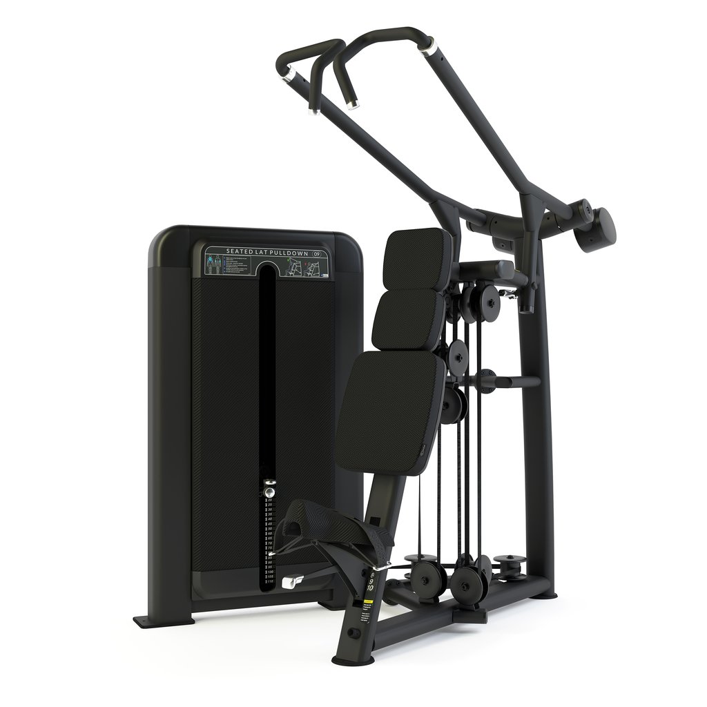 [PLS-STR-MACH-136] Pulse Premium Seated Lat. Pulldown (Converging Axis / Independent Arm)1x100kg Weight Stack Tower with 10.1" (Cirrus V4) Touchs [PLS-STR-MACH-136]