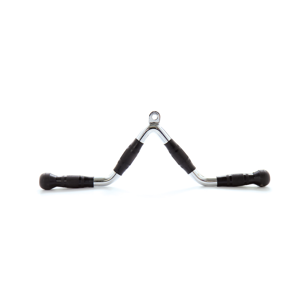 [PLS-STR-PLATE-001] Pulse Tricep V Bar Club Line Bar (Chrome Plated) with Moulded Handgrips