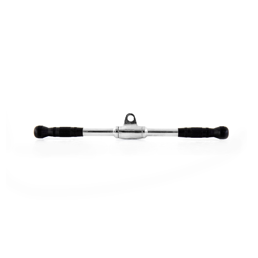 [PLS-STR-PLATE-002] Pulse Straight Curl Bar Club Line Bar (Chrome Plated) with Moulded Handgrips