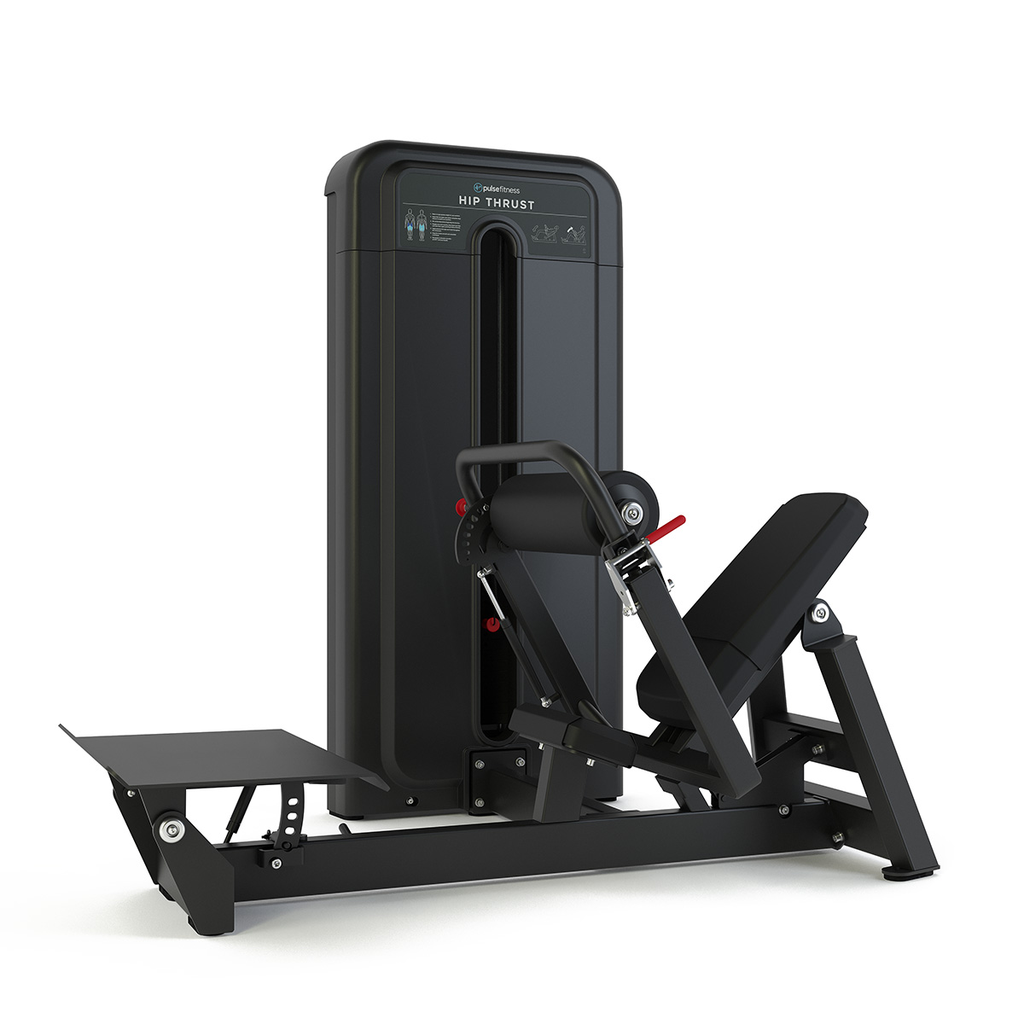 [PLS-STR-MACH-212] Pulse Dual Use Hip Thrust 1x68kg Weight Stack Tower in Sand Black with Black Upholstery