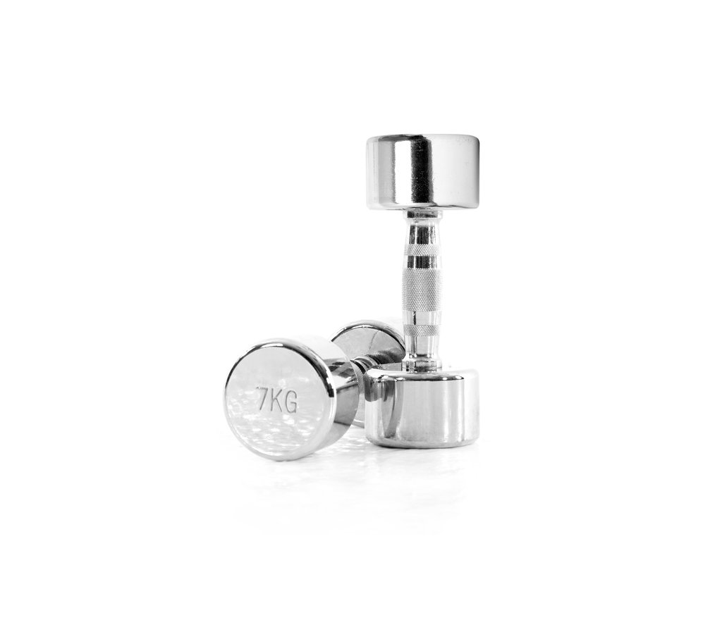 [PLS-STR-DUMBL-008] Pulse 7Kg Club Line Chrome Plated Dumbbells with Ergo Handgrips (in a Pair)