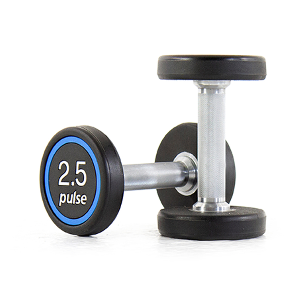 [PLS-STR-DUMBL-077] Pulse 2.5Kg Premium Polyurethane Covered Dumbbells with Conical Handgrips (in a Pair)