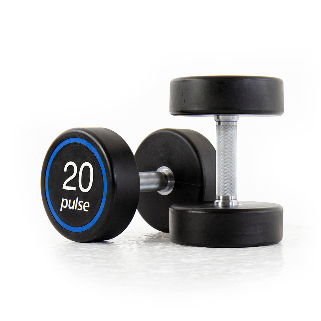 [PLS-STR-DUMBL-084] Pulse 20Kg Premium Polyurethane Covered Dumbbells with Conical Handgrips (in a Pair)