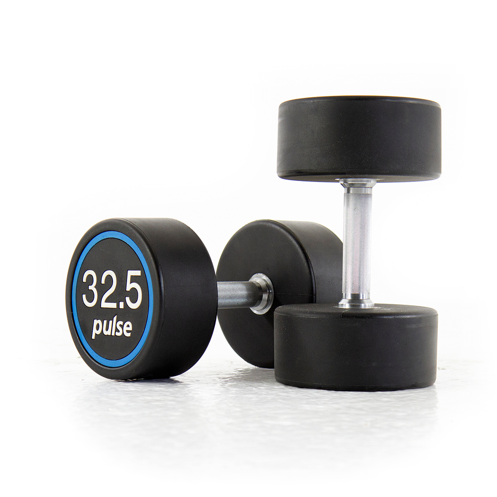 [PLS-STR-DUMBL-089] Pulse 32.5Kg Premium Polyurethane Covered Dumbbells with Conical Handgrips (in a Pair)
