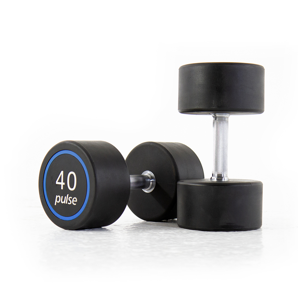 [PLS-STR-DUMBL-092] Pulse 40Kg Premium Polyurethane Covered Dumbbells with Conical Handgrips (in a Pair)