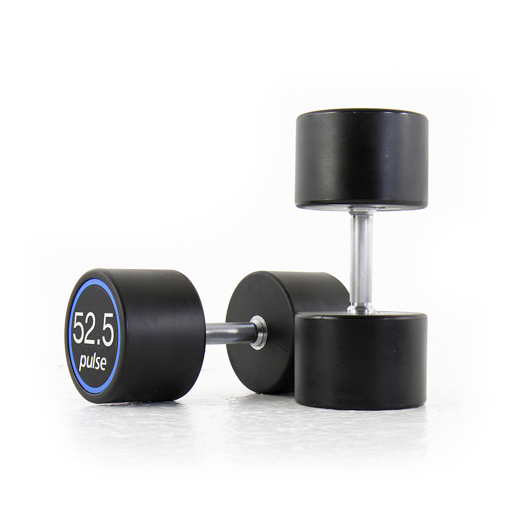 [PLS-STR-DUMBL-097] Pulse 52.5Kg Premium Polyurethane Covered Dumbbells with Conical Handgrips (in a Pair)