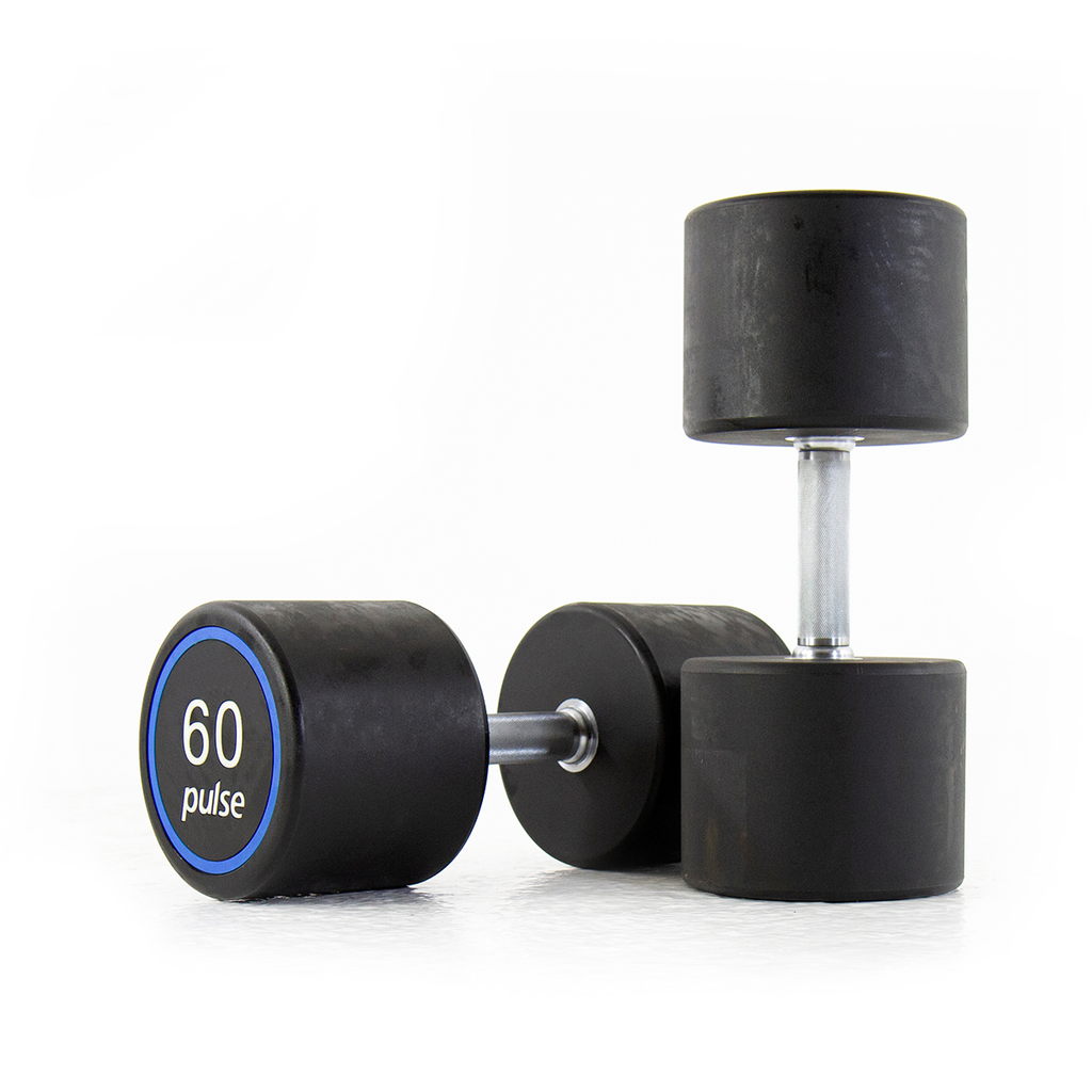 [PLS-STR-DUMBL-100] Pulse 60Kg Premium Polyurethane Covered Dumbbells with Conical Handgrips (in a Pair)