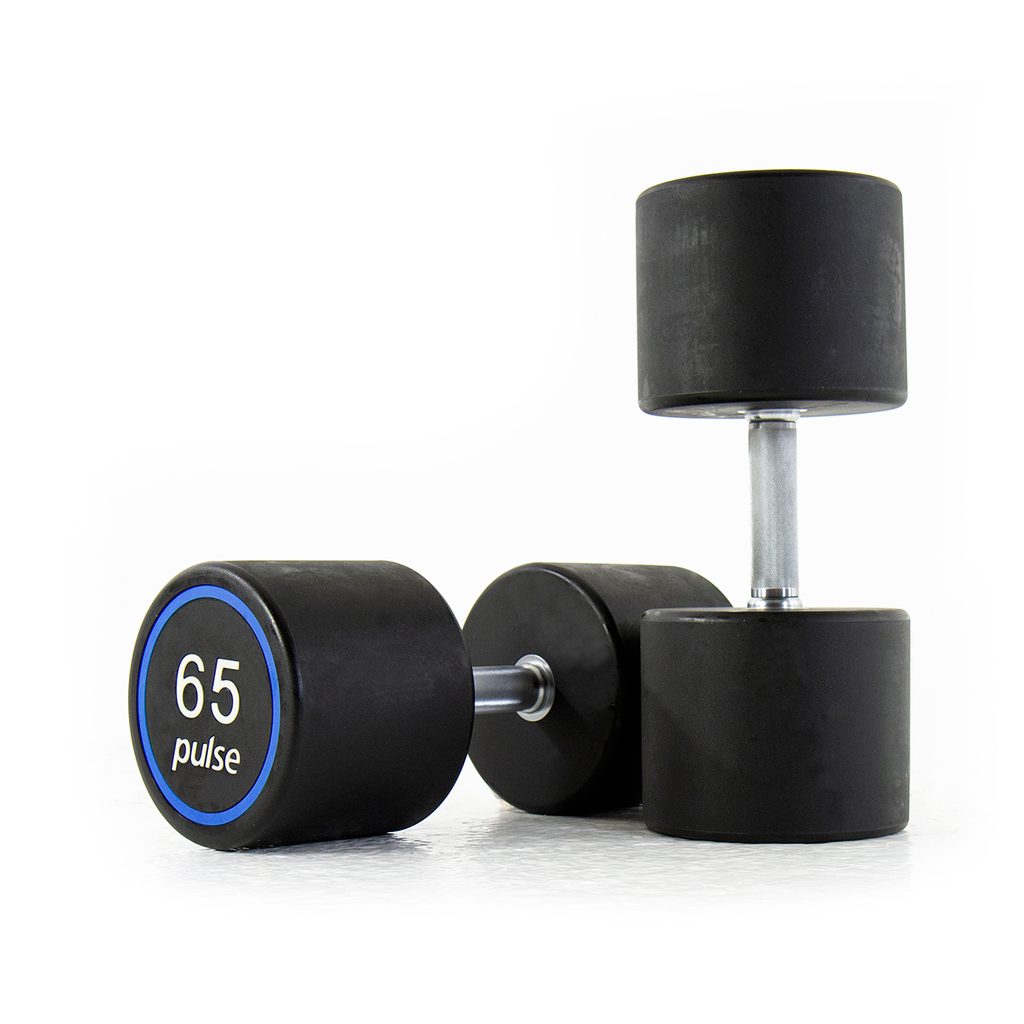 [PLS-STR-DUMBL-102] Pulse 65Kg Premium Polyurethane Covered Dumbbells with Conical Handgrips (in a Pair)