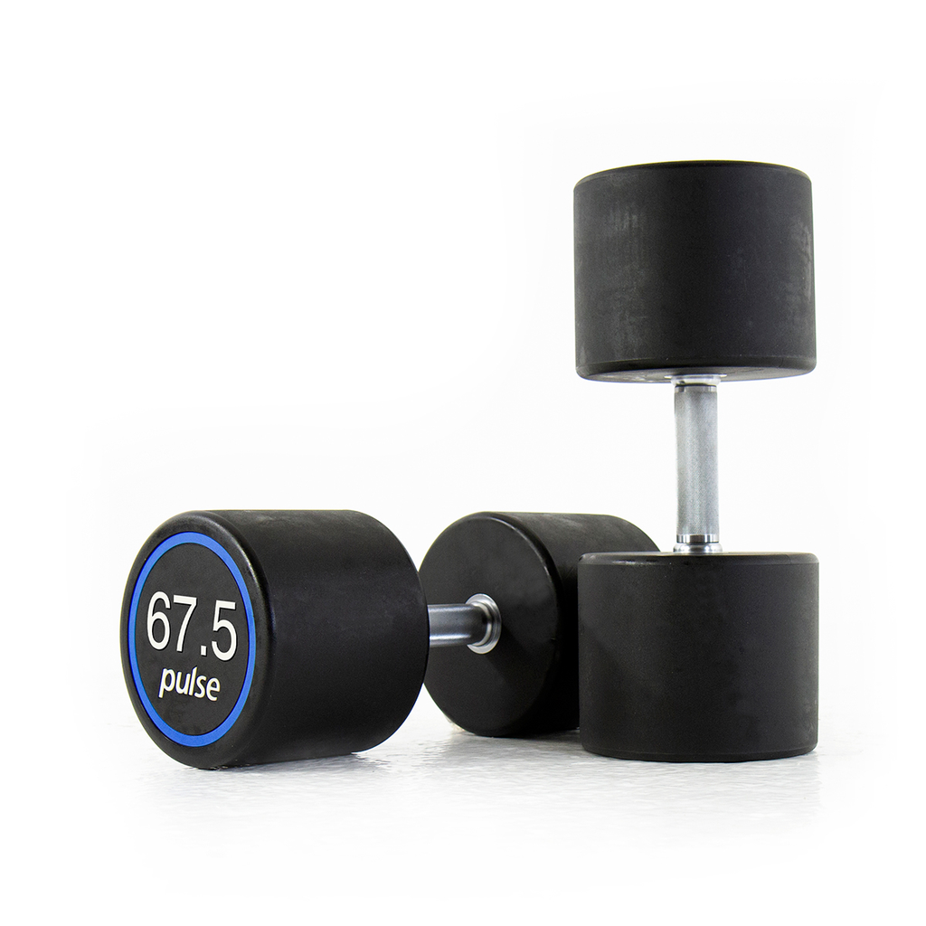 [PLS-STR-DUMBL-103] Pulse 67.5Kg Premium Polyurethane Covered Dumbbells with Conical Handgrips (in a Pair)