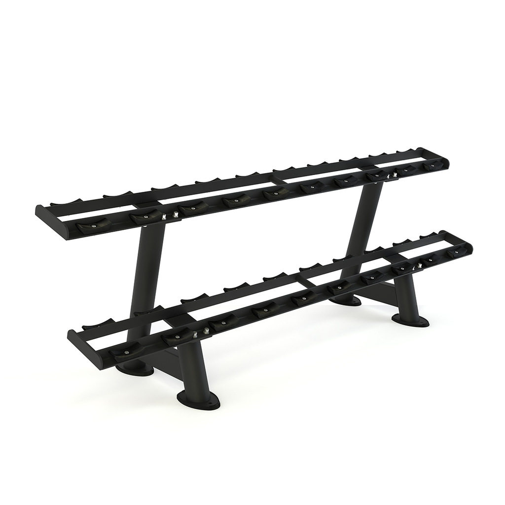[PLS-STR-DUMBL-108] Pulse Club Line Dumbbell Rack (holds 10 Pairs) in Sand Black [PLS-STR-DUMBL-108]