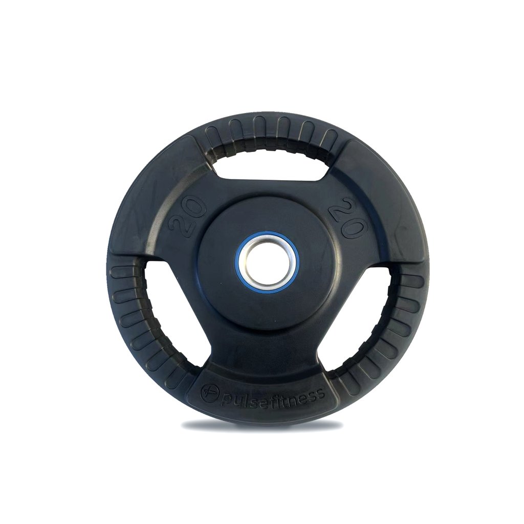 [PLS-STR-PLATE-050] Pulse 20.0kg (Black) Tri-Grip Rubber Covered Olympic Plate Classic Tri-Grip Rubber Covered Olympic Plate