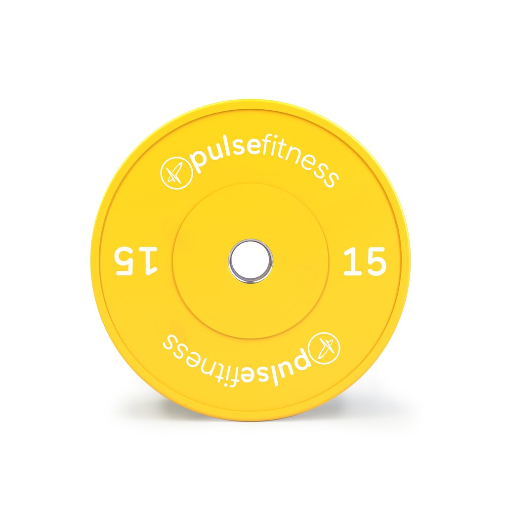 [PLS-STR-BUMPR-010] Pulse 38-478: 15kg - (Coloured) Classic (Yellow) Training Bumper Plate