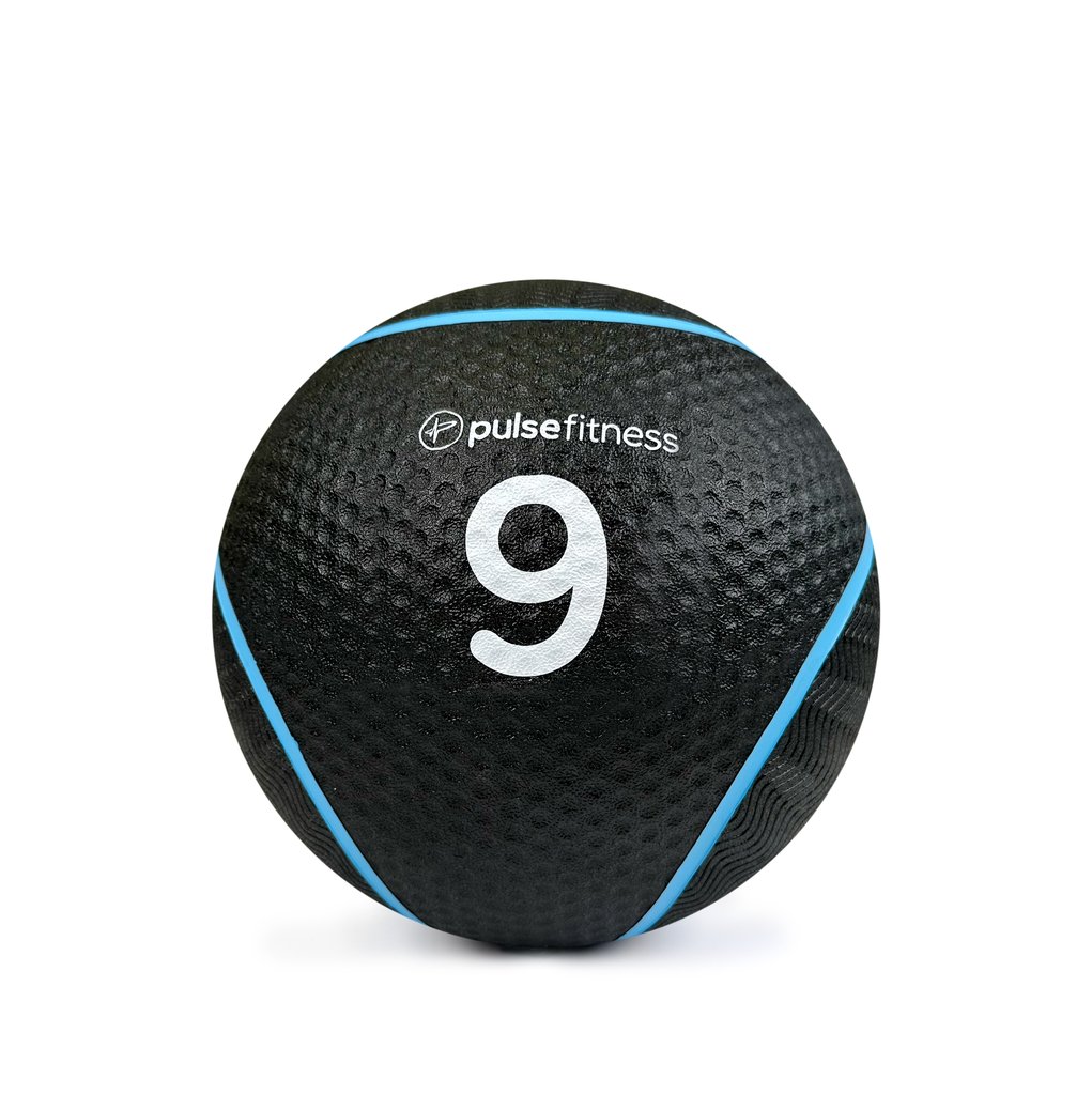[PLS-ACC-MBALL-010] Pulse 9kg Club Line Rubber Medicine Ball with textured grip surface