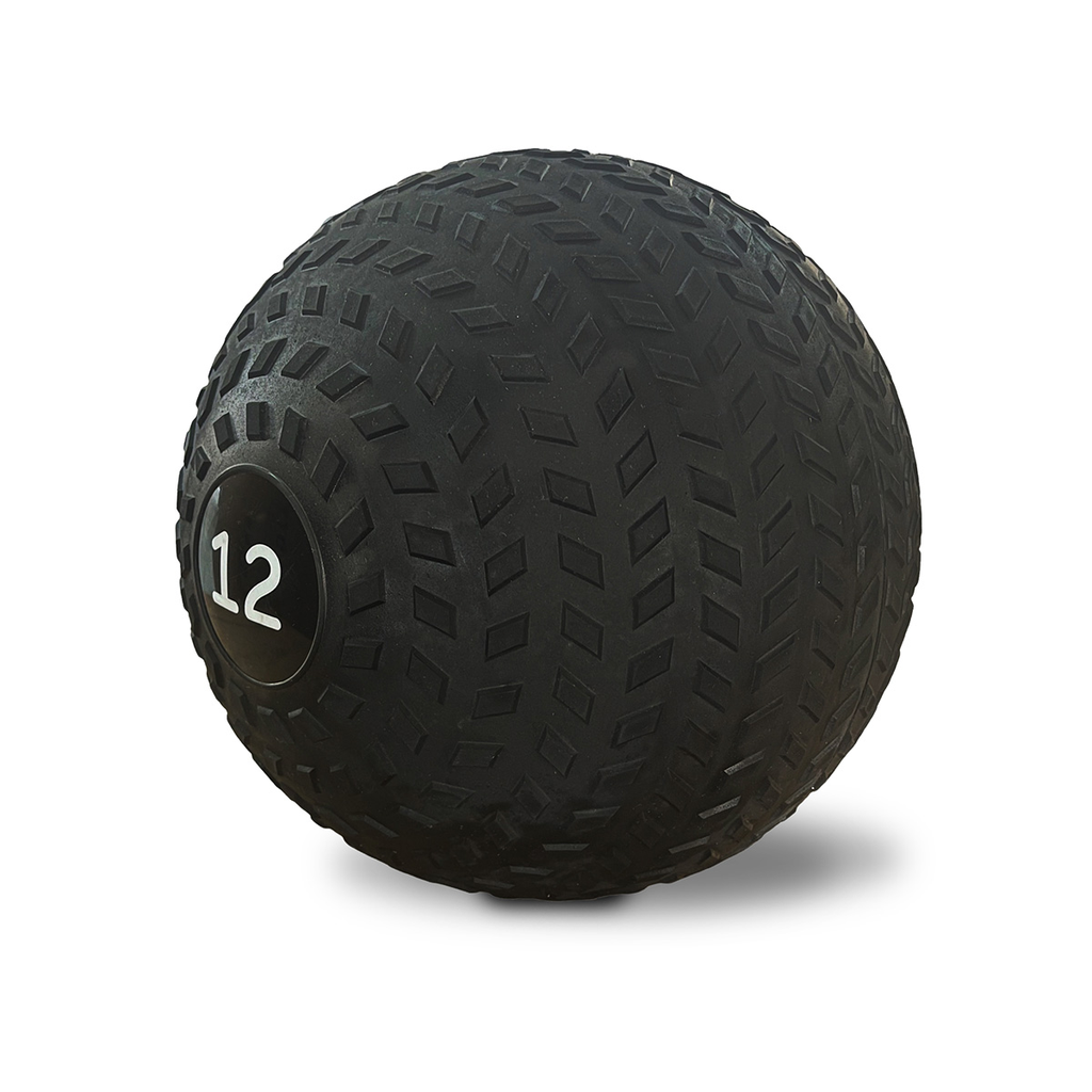 [PLS-ACC-MBALL-027] Pulse 12kg Classic Bounce Resistant Rubber Slam Ball with Patterned Grip